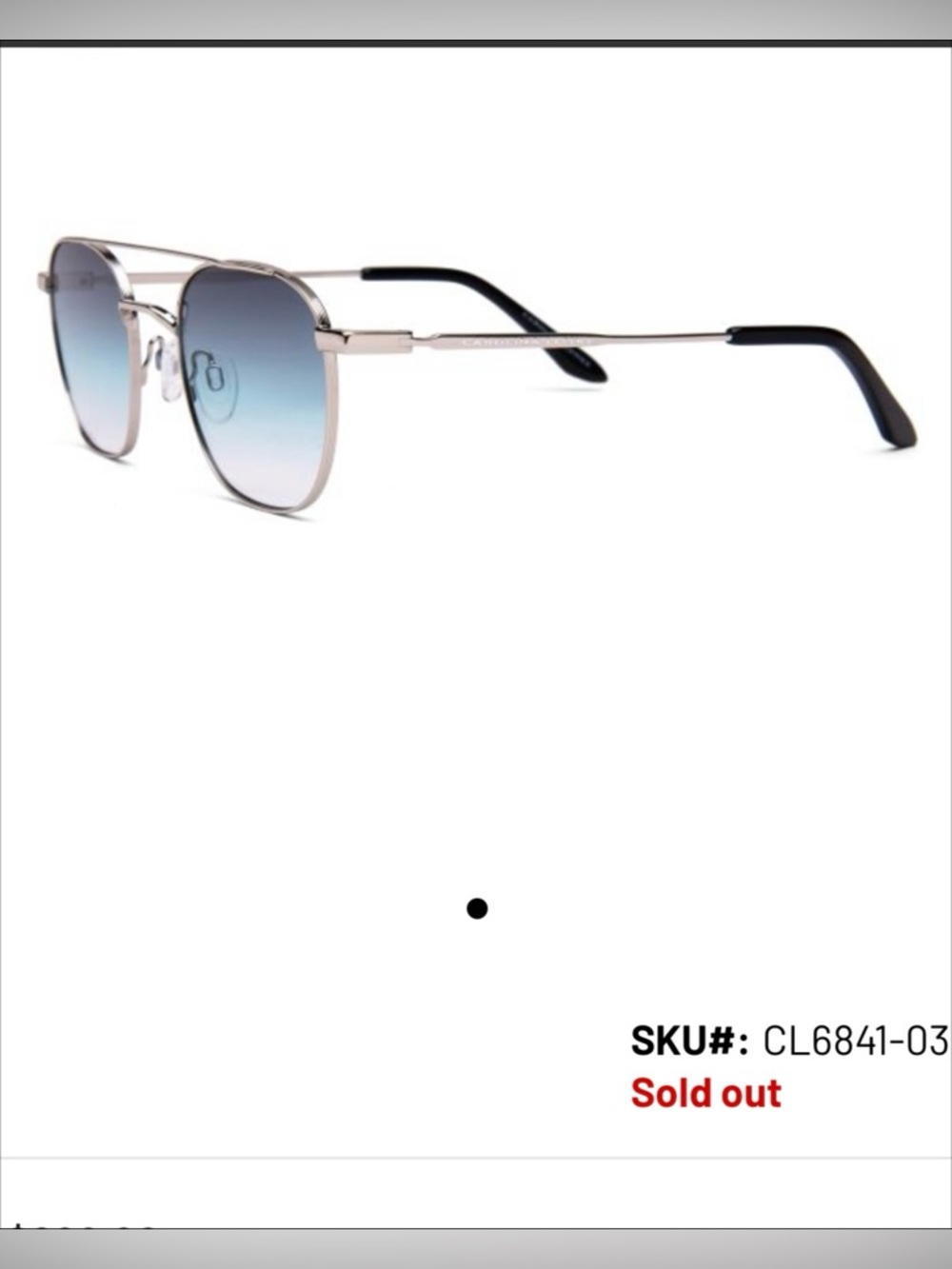 Carolina Lemke Berlin | Matti Sunglasses - Silver Tone W/Gradient Turquoise Lens
